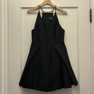 DO+BE black deep v dress
